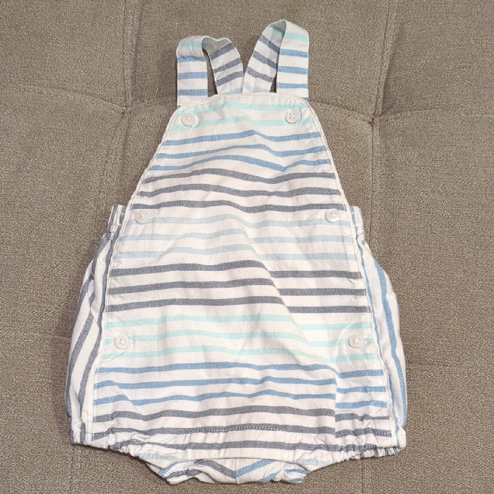 EUC Janie and Jack Striped Overalls, 3-6 month